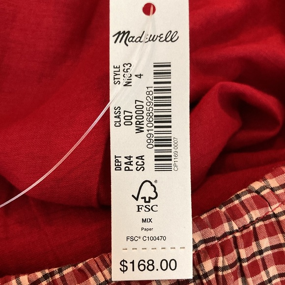 Madewell Embroidered Bubble-Sleeve Midi Dress Size 4 - Picture 15 of 17